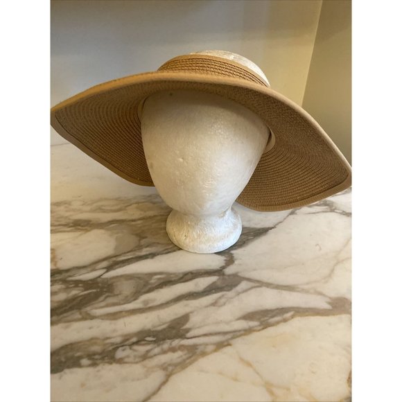 NWT LOFT Natural Sun Visor Hat Adjustable Open Top - Picture 3 of 8